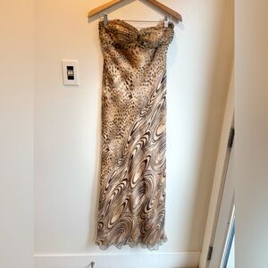 ABS Allen Schwartz Animal Print Maxi Dress